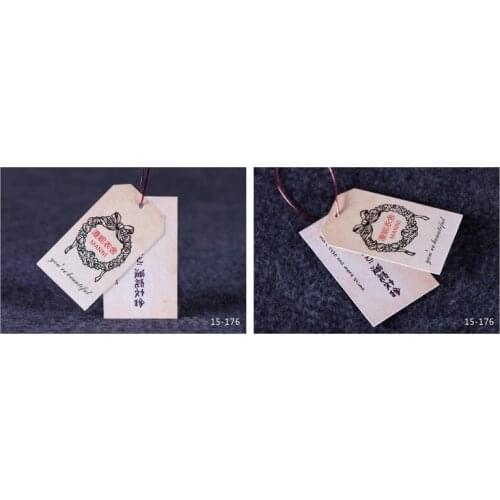 Wholesale Customize Letters Logo in Font Hang tag Logo Garment Label with free string customized Hang tags JYYJ004