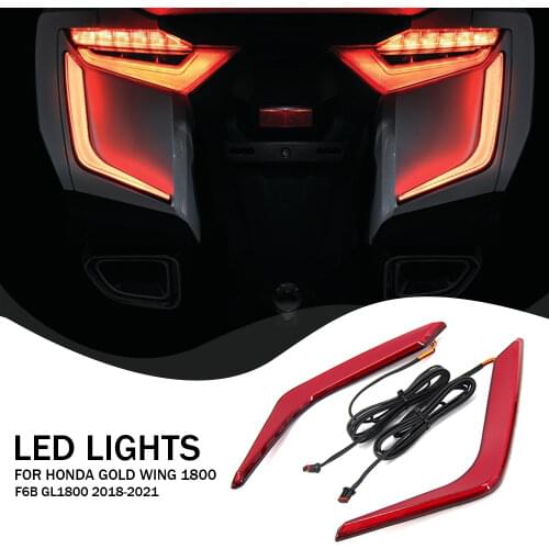 For Honda Gold Wing GL 1800 F6B 2018 2019 2020 2021 Decorative Turn Signal Motorcycle GL1800 LED Rear Saddlebag Accents Lights