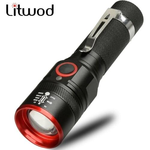 Bike Light Led Flashlight XM-L T6 USB Rechargeable 18650 Battery Torch 3000lm Aluminum Waterproof 3 Mode Lantern For Cycling