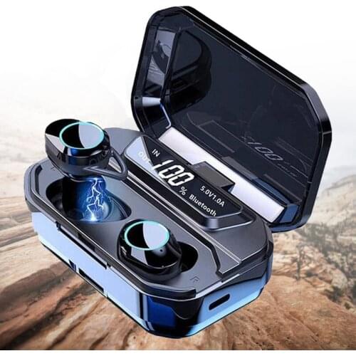 Fitness TWS Bass Bluetooth 5.0 Earphone True Wireless Headphones With 3300mAh Charging Box Waterproof Eaburds For smartphone PC