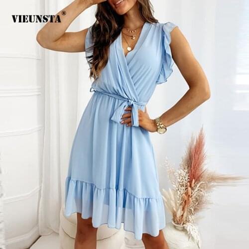 Летние платья с запахом VIEUNSTA China At AliExpress