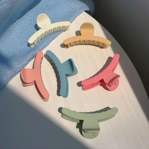 Candy Colors Matte Hair Claws Elegant Acrylic Hair Clips Hairpins Barrette Headwear for Women Girls Hair Accessories Gifts