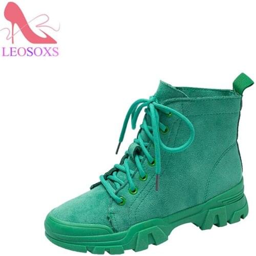 Boots for Women 2020 Autumn Motorcycle Boots Thick Heel Brand Old School Women Shoes Women Slip on Round Toe Fashion Boots