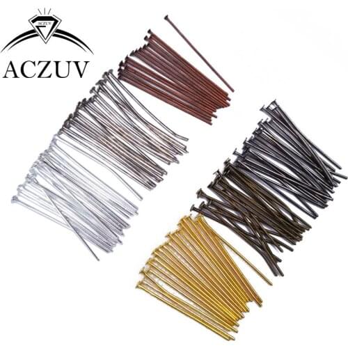 20mm 30mm 35mm 40mm 45mm 50mm 5000piece Metal T-Shape Flat Head Pin DIY Jewelry Headpins Findings Accessories HPF001