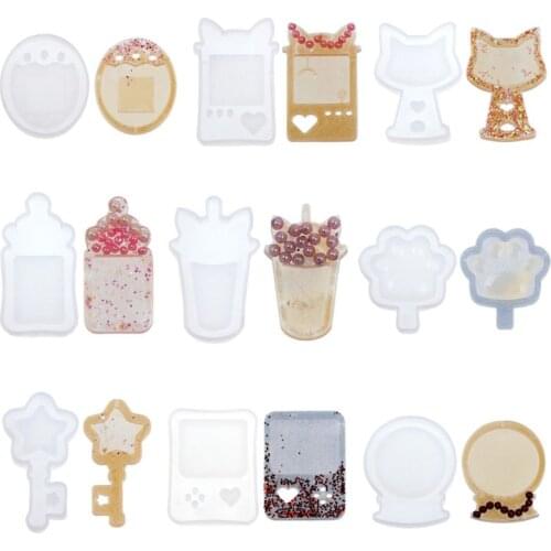 9 Styles Resin Shaker Molds Set Game Consoles Bottle Cats Paw Crystal Ball Mold Crystal Mold Soap Making dropshipping