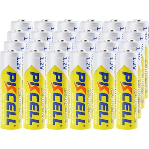 24PC PKCELL AA Batteries 2A 1.2V AA Rechargeable Baterias NI-MH Battery Bateria 2000mAh for flashlight toys Digital camera port