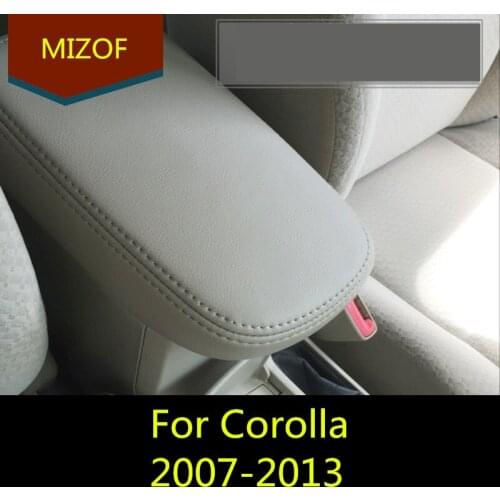 Car Styling Modification Accessory Fibre Leather Center Armrest Cover For Toyota Corolla 2007 08 09 10 11 12 2013 AAB069