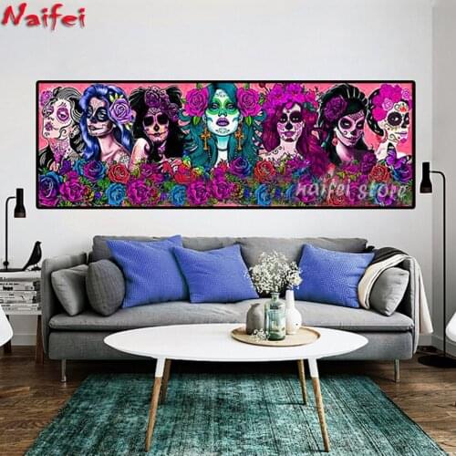 Tattoo Women diamond painting,full,square,round diamond embroidery Flowers Girls,mosaic diamond diy handwork Large Size