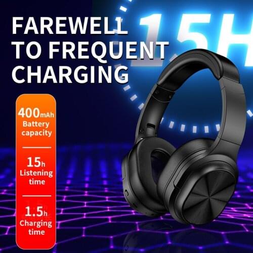 Bluetooth Headphones ANC Wireless Headset bluetooth 5.0 HIFI sound with 50mm loudspeaker for music