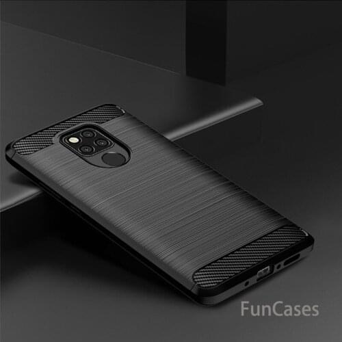For Huawei Mate 20 X Case Soft Silicone Brushed Carbon Fiber For Huawei Mate 20 Pro Mate20 Lite Rugged Armor Phone Cases Cover