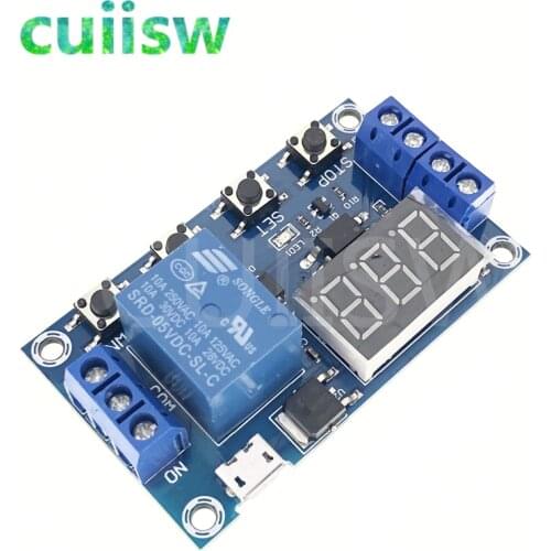 DC 5V 12V 24V LED Light Digital Time Delay Relay Trigger Cycle Timer Delay Switch Circuit Board Timing Control Module DIY