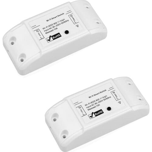 DIY APP Remote Control WiFi Smart Light Switch Universal Breaker Timer Wireless Works with Alexa Google Home Smart Home