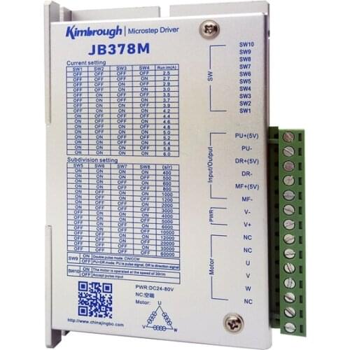 3phase stepper motor driver JB378M DC24-80V 2.5-6.0A 300 Microsteps Matching 3phase stepper motor size 57mm and 86mm