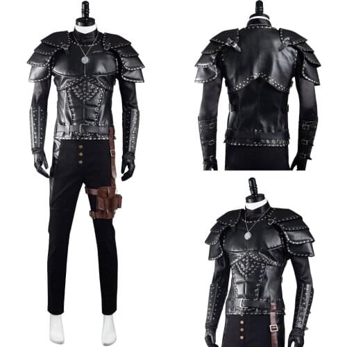 Geralt of Rivia Cosplay Costume Outfits Halloween Carnival Suit