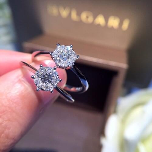 Natural Diamond 18K Gold Pure Gold Ring Beautiful Gemstone Ring Good Upscale Trendy Classic Party Fine Jewelry Hot Sell New 2020