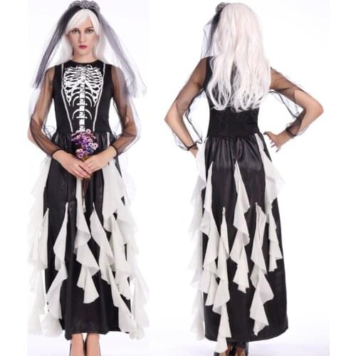 Halloween Costume for Women Holy Nun Festival Clothing Vampire Evil Devil Suit Cosplay Zombie Suit Game Uniform Issued on Behalf