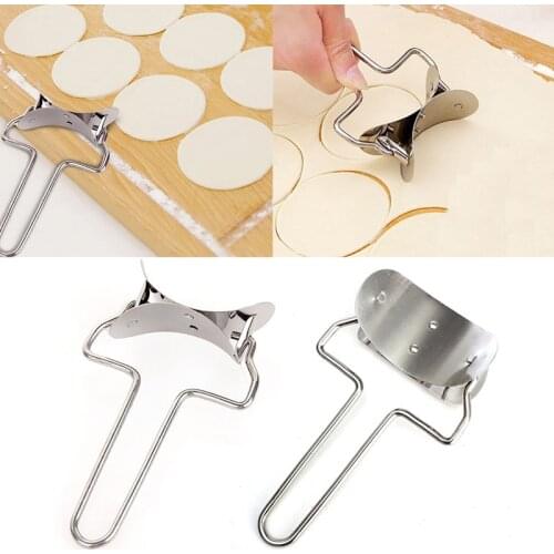 Stainless Steel Cooking Dumpling Wraper Mould Dough Circle Roller Machine Dumpling Pie Maker Pizza Pastry Cutters Rolling Tools