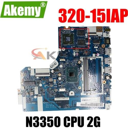 For Lenovo IdeaPad 320-15IAP Laptop Motherboard With SR2Z7 N3350 CPU 2G DG424 DG524 NM-B301 FRU 5B20P20638