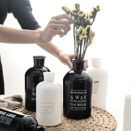 Minimalist Glass Storage Bottle Scandinavian Elegance Desk Storage Bottle Organizer Flower Aromatherapy Container Decor