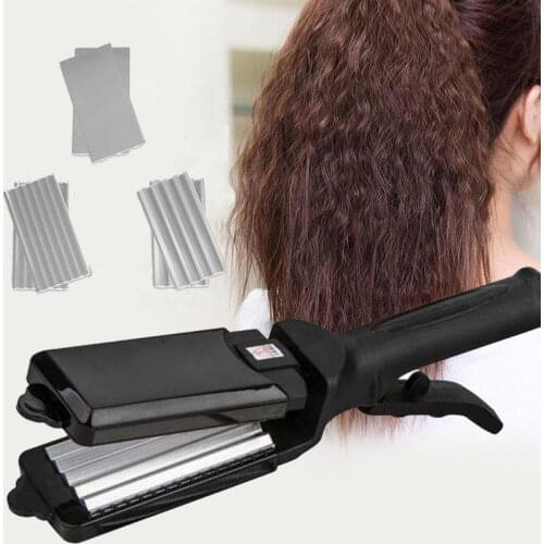 Multifunctional 3 in 1 Ceramic Hair Straightener Fast Curling Hair Crimper Curler Corn Corrugated Iron Waver Curly Fuffly Tool