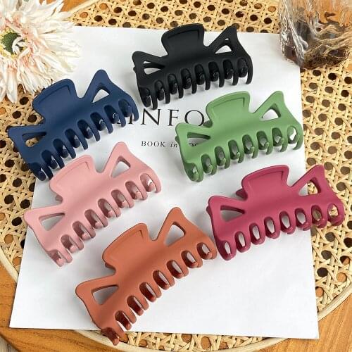 Fashion Chic Colorful Hair Claws For Women Girls Hair Clips Elegant Plastic Barrette Hair Clamps Hairpins Crab Hair Accessories