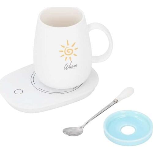 Cup Warmer Coffee Warmer Cup Warmer Kit 55 Degree Coffee Mug Heater Waterproof Heating Plate Mat for Milk Tea Water CN 220V