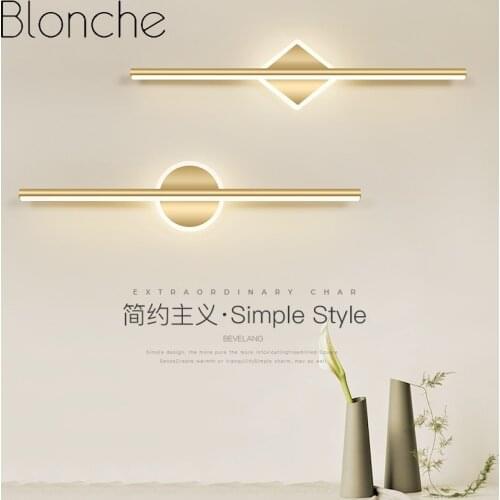 Modern Wall Hanging Led Wall Lamp Golden Bathroom Bathroom Lamp Household Lamp Large L 80 60 40cm Mirror Front Lamp