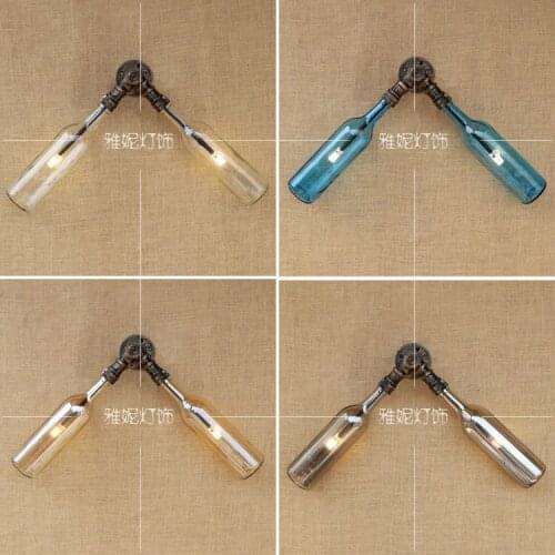 Industries wind led wall lights restaurants coffee shops bars nostalgic corridors glass water pipes bottles wall lamps ZA SG42