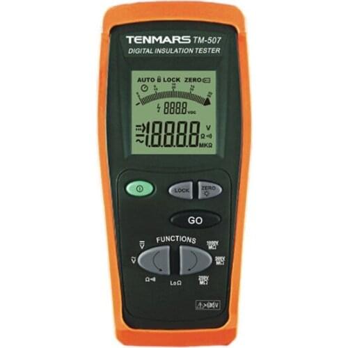 Insulation Tester TM-507 Megohmmeter Resistance Tester CAT IV 600V 4 Digits LCD Display