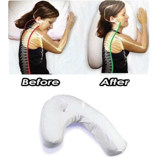U-shape Side Sleeper Pro Neck & Back Pillow Holds Your Neck / Spine During Sleep Health