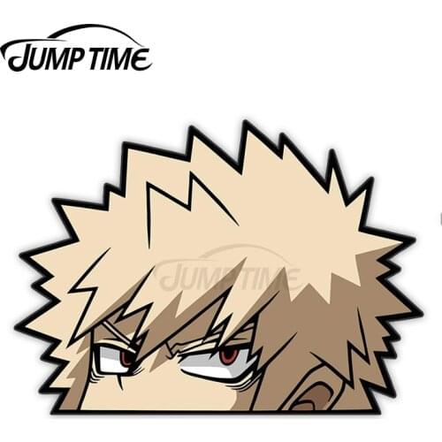 JumpTime 13 x 10.5cm For Baku Peek Peeking Peekers Peekaboo Window Vinyl Car Bumper Anime Stickers Academia_0006