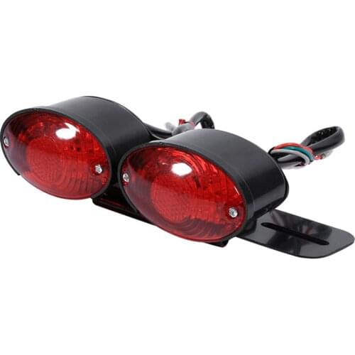 High-quality Motorcycle lamp dual Cat Eye Custom License Plate Holder rear Tail Lights Motorcycle Lamp Tail Light Signal Light