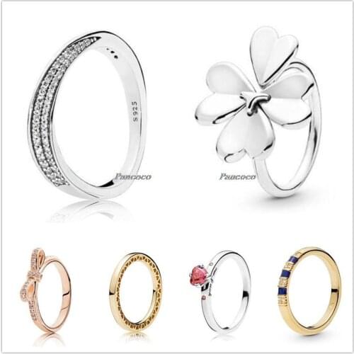 Authentic 925 Sterling Silver Red Heart-shaped Crystal You & Me Ring For Women Wedding Party Gift Europe Fashion Jewelry