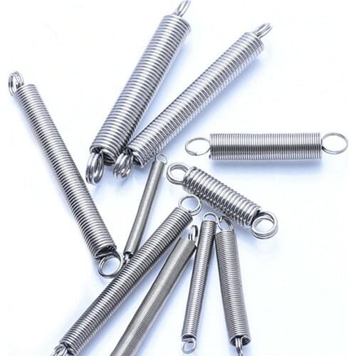 1pcs Wire Diameter 1mm Extending Expand Spring Double Loop-End 304 Stainless Steel Length 30mm-300mm Out Dia.6mm 8mm 10mm 12mm