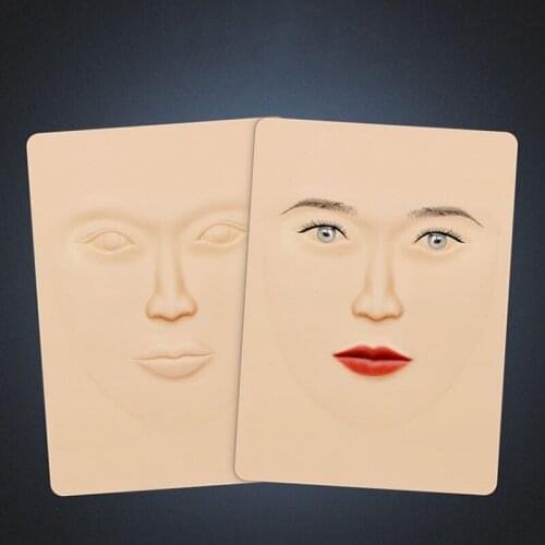 3D Silicone Permanent Makeup Tattoo Training Practice Fake Lady Face Skin Blank Eye Lips Face For Microblading Tattoo Beginner