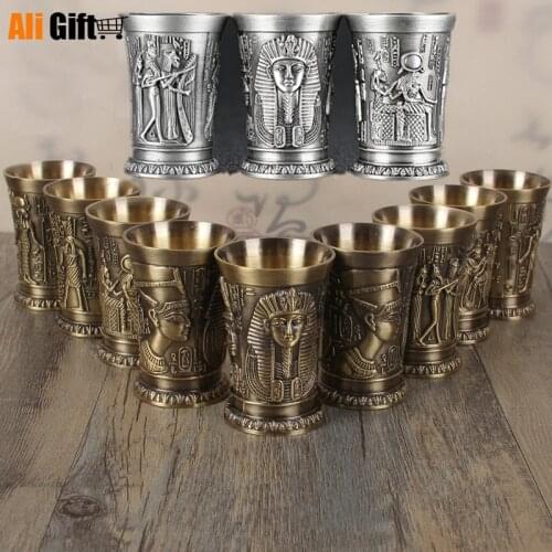 40ml Metal Alloy Creative Ancient Egypt Shot Glass Bar Drinkware Accessories