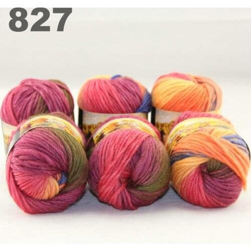 6x50gr Skeins NEW Chunky Hand Coarse Knitting Scores wool yarn 827
