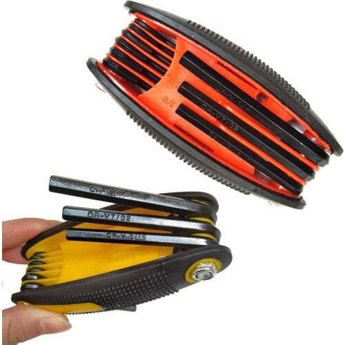 Hot sale 9in1 Allen Wrench Set Hex Key Folding Repair Tool Archery Compound Recurve Bow Shooting Hunting Accessories Wholesale