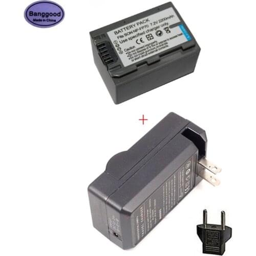 2200mAh NP-FP70 NPFP70 Camera Camcorder Battery +AC Charger For Sony NP-FP30 FP50 FP71 FP90 FP91 FP100 DCR DVD103 HC16 HC19 HC20
