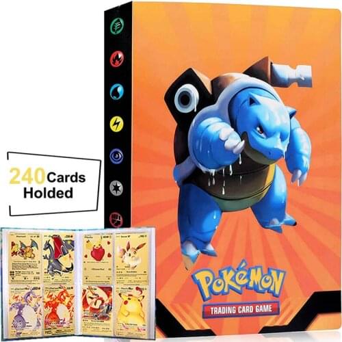 240pcs Pokemon Album Book Playing Game Cards Binder Trainer Livre Pokémon Map Collectible Holder Folder Loaded List Toys Gift