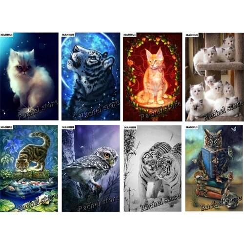 Diamond Embroidery Diy Diamond Painting Cross Stitch Kits Diamond Mosaic Animal Character Full Square Diamond Embroidery FB015