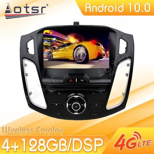 Android 10 Car Multimedia Stereo Player For Ford Focus 2012-2019 Tape Radio Recorder Video Auto GPS Navi Head Unit No 2Din 2 Din