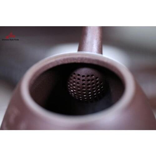 Handmade Yixing Teapot 200cc Purple Clay Zisha Pot Badminton Shape Tea Pot