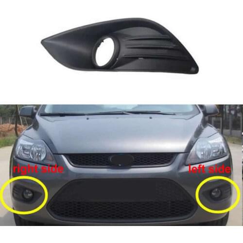 For Ford Focus 2013 Fog Light Cover Fog Lamp Shell Front Bumper Grille Driving Lamp Cover with Hole