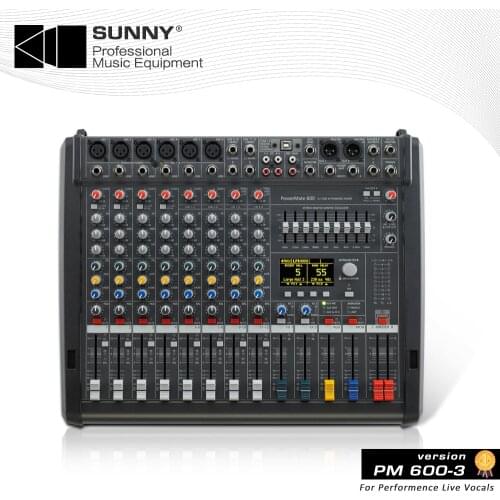 Dynacord Powermate 6 Channel Audio power Mixer PM600 PM600-3 Professional Powered Mixing Console for Dj Professional Stage