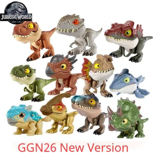 Jurassic World Snap Squad Tyrannosaurus Rex Velociraptor Blue Collectible Dinosaur Action Figure Toys for Kids GGN26