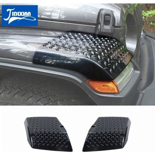 JIDIXIAN Car Front Wheel Eyebrow Wrap Angle Guard Decor Cover for Jeep Wrangler JL Gladiator JT 2018 2019 2020 2021 Accessories