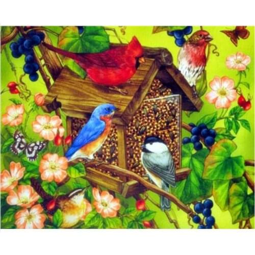 Cardinal diamond art painting birds aviary mosaic bead embroidery picture rhinestones stickers home decor needlework craft diy