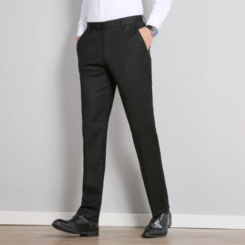 2020 New Classic Men Business Pants Fashion Dress Pants Men Slim Fit Trousers Office Casual Black Formal Pants Men Suit Pants