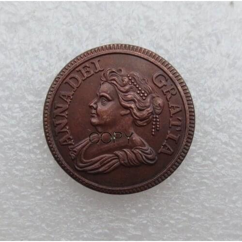 UK Replica 1714 Great Britain 1 Farthing Copper Copy Coins
